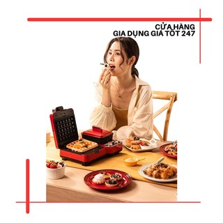 Máy nướng kẹp bánh mì có hẹn giờ, Máy kẹp nướng bánh đa năng kèm chảo rán chống dính