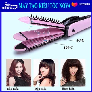 Máy uốn tóc uốn duỗi thẳng uốn xoăn chống phồng, Máy uốn duỗi tóc đa năng, Máy uốn tóc nova 3 in 1