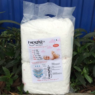 Tã bỉm quần dán Hipgig cho bé size S M L XL XXL 3XL 4XL 100 miếng từ 3- 30 kg