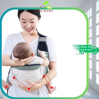 Địu vải cho bé dạng lưới thông thoáng gọn nhẹ cho bé 0-36 tháng tuổi Uni Baby