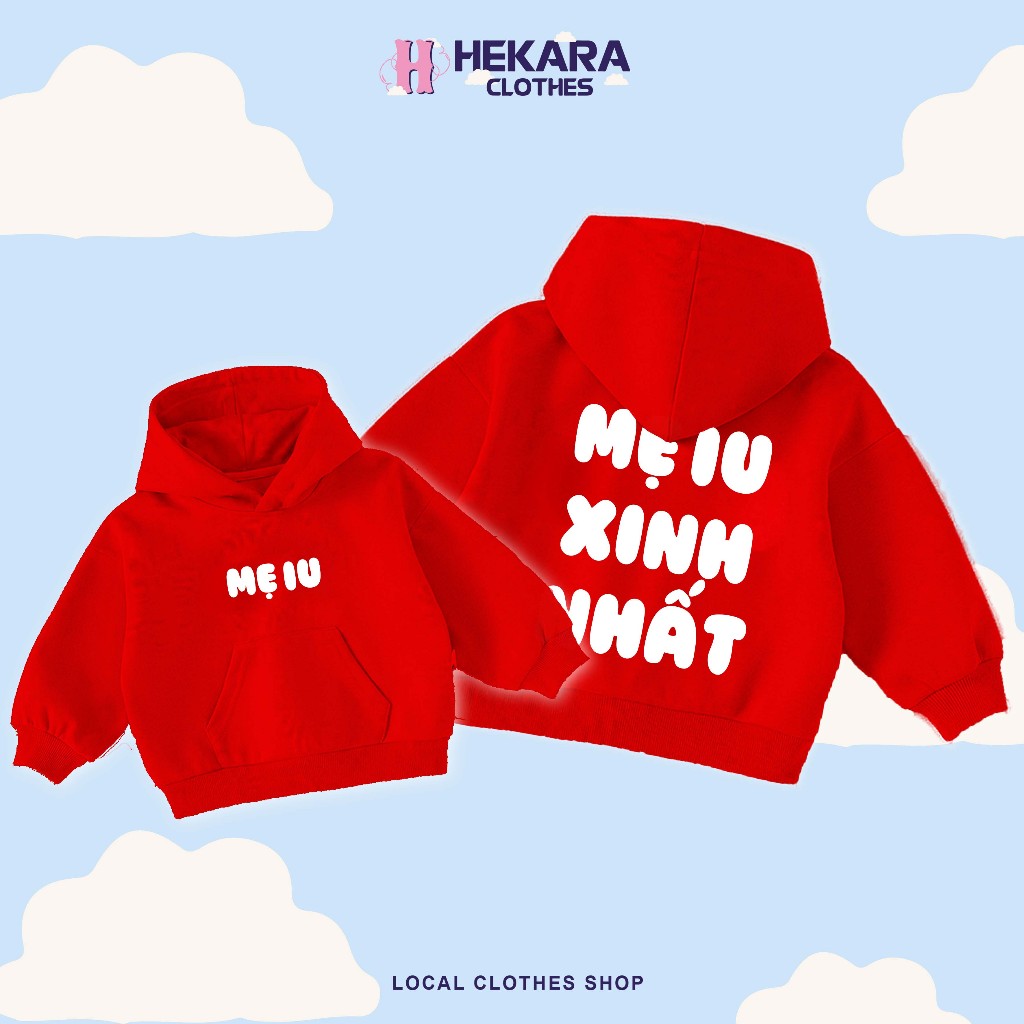 Hoodie trẻ em Mẹ iu nỉ bông cao cấp_Hekara Clothes