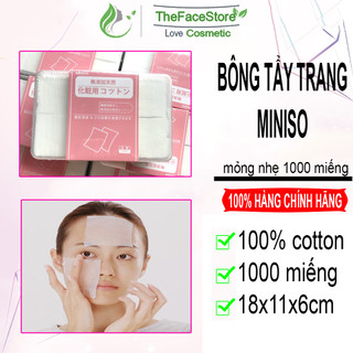 Bông Tẩy Trang Dạng Hộp Miniso 1000 miếng
