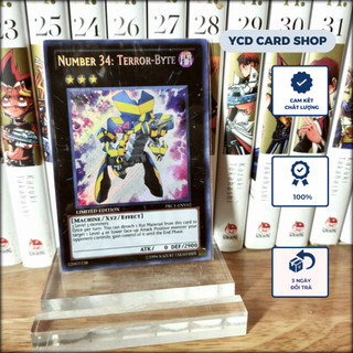 Thẻ bài yugioh chính hãng Number 34: Terror-Byte – Secret Rare
