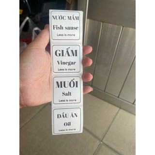 Tem gia vị nhà bếp 5x5cm in nhiệt