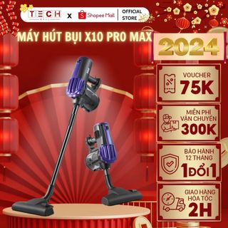 Máy hút bụi cầm tay X10 PROMAX công suất 1000W siêu mạnh, hệ thống lọc đa tầng, 3 đầu hút GODWELL