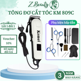 Tông đơ cắt tóc chuyên nghiệp, tông đơ cắt tóc kemei 809c, tăng đơ cắt tóc thân nhôm hàng chính hãng