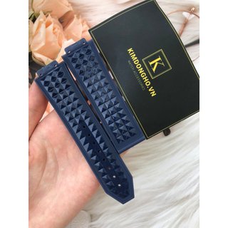 Dây đồng hồ H.u.b.l.o.t Nam cao su vân hạt  size dây 17 - 25 - 22