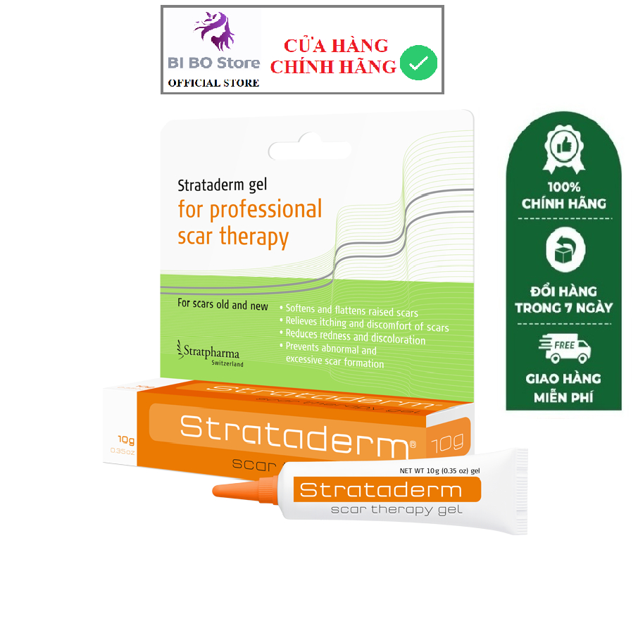 Strataderm - Gel Hỗ Trợ Làm Mờ Sẹo, Trắng Da, Mờ NámThụy Sĩ 10g