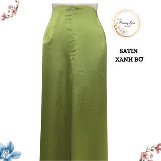 Quần lụa satin màu bơ, Quần phối áo dài màu bơ, Quần mặc với áo bà ba.