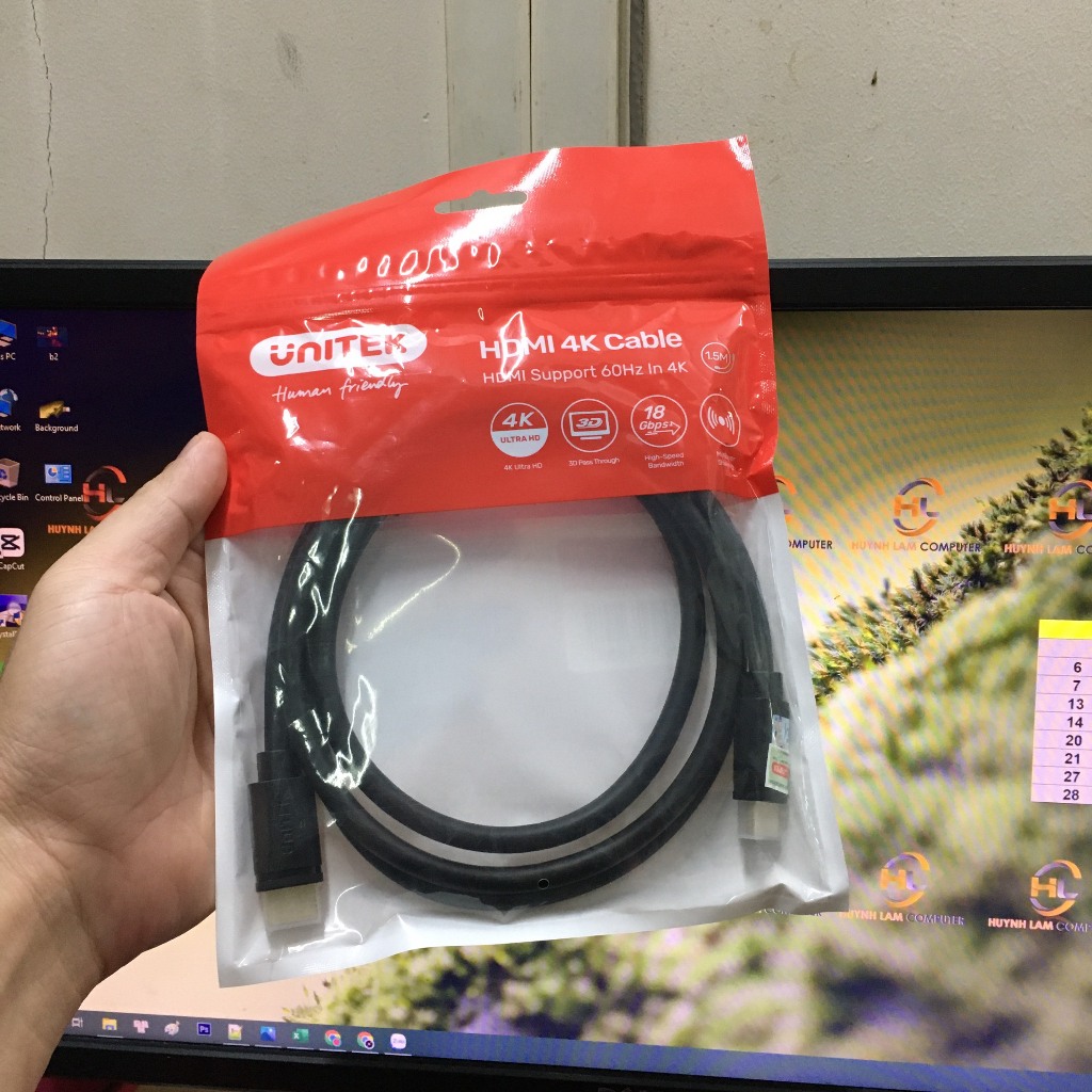 Cáp HDMI 1.5m Unitek Y-C137M v2.0 4K Ultra HD 3D 18Gbps - Chính hãng