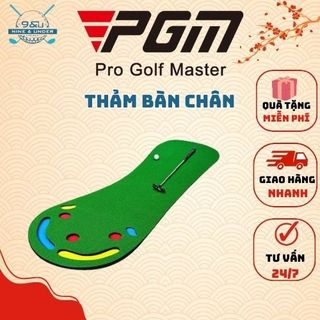 Thảm tập golf, pgm, thảm golf 3d, thảm hình bàn chân, độ đàn hồi cao, nhiều lỗ đánh