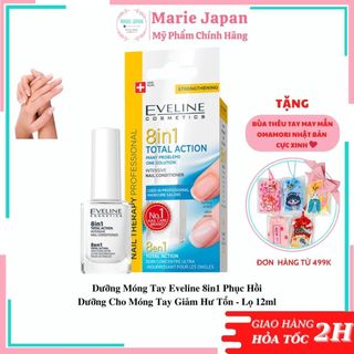 Dưỡng Móng Tay Eveline 8in1 Phục Hồi Và Dưỡng Cho Móng Tay Giảm Hư Tổn - Lọ 12ml