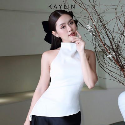Áo yếm KAYLIN cổ cao vạt chéo chất vải lụa thoáng mát phong cách - N2177