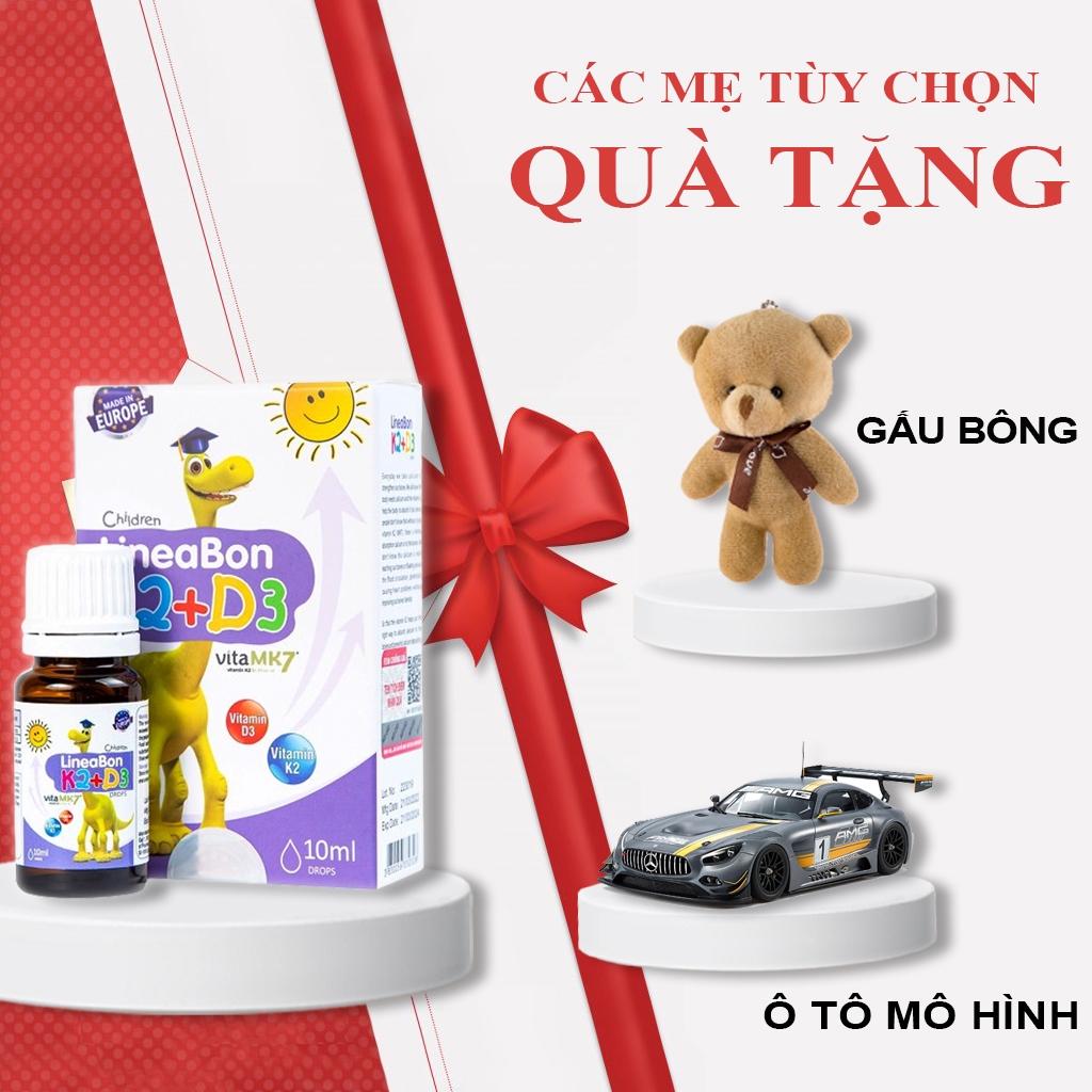 Chính hãng LineaBon vitamin D3 K2 10ml - Vitamin tăng chiều cao cho bé