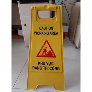 Bảng cảnh báo chữ a, biển cảnh báo, biển báo chữ a khu vực đang thi công