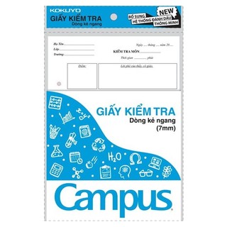 Giấy kiểm tra kẻ ngang cấp 2 Campus chính hãng
