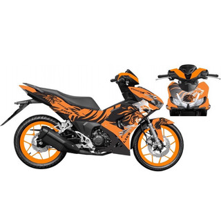 Tem trùm WINNER X V3 cam đen LION, độ team trùm dán phủ dàn áo xe cam đen rẻ đẹp