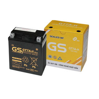 Bình acquy xe máy khô miễn bảo dưỡng GS GT7A-H , bình ắc quy xe máy honda 12v.