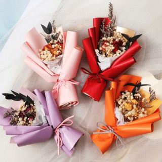 Bó hoa khô mini handmade saha cao cấp dùng đính kèm quà tặng người yêu người thân, đối tác - pk12