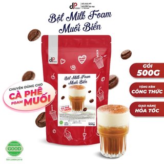 Bột Milk Foam Muối Biển - Làm Cà Phê Muối - Gói 500g - Thơm Béo Đậm Đà - Tiện Lợi, Dễ Làm, Nhanh Chóng, Tiết Kiệm