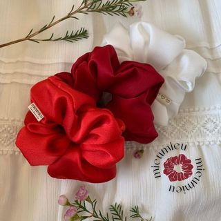 Cột tóc scrunchies handmade lụa satin mềm chun co giãn bảo vệ tóc S1016