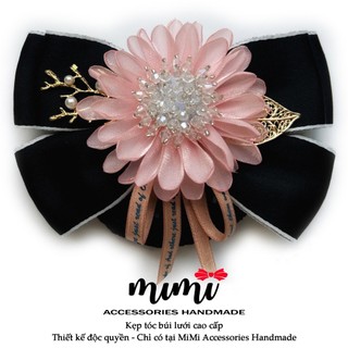 🎀 MiMi Kẹp búi lưới cao cấp 🎀 Kẹp tóc thời trang nữ hoa cúc voan phù hợp cho văn phòng, ngân hàng, trung niên