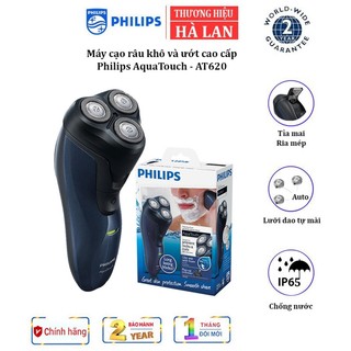 Máy cạo râu khô và ướt aquatouch philips norelco at620/81, shaver 1200, công suất 2w - ko thấm nước