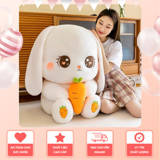 Gấu bông thỏ ôm carot đáng yêu