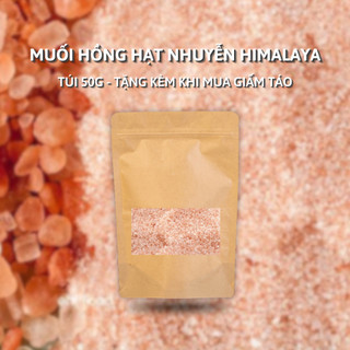 50g muối hồng Hymalaya - Quà tặng kèm Giấm táo hữu cơ Bragg