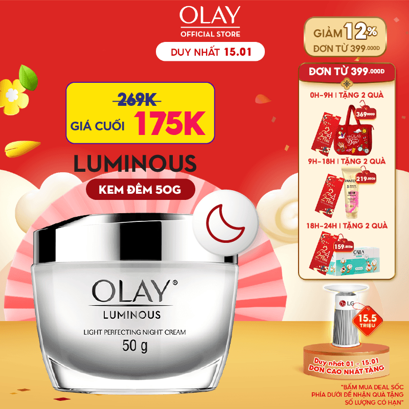 Kem Dưỡng Ban Đêm Sáng Da OLAY LUMINOUS 50G