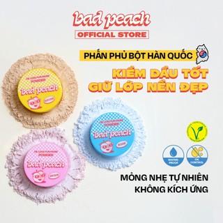 Phấn Phủ Kiềm Dầu BAD PEACH Giữ Lớp Nền Căng Bóng Chống Nắng Kháng Nước Oil Less Fun More Powder SPF35/PA++ 4g