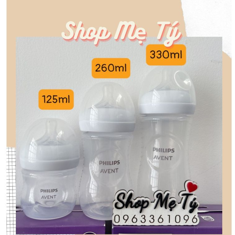 Bình sữa Avent Natural nhựa PP 125ml 260ml 330ml