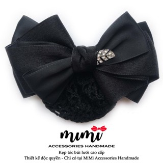  MiMi Kẹp búi lưới cao cấp   Kẹp tóc thời trang nữ họa tiết lá nhiều mầu phù hợp cho văn phòng, ngân hàng, trung niên