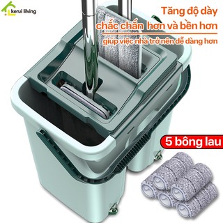 Bộ cây lau nhà tự vắt BUNA 2 ngăn,chổi lau nhà tự vắt tách nước bẩn tiện lợi,cây lau nhà tự vắt đa n