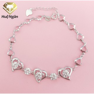 Lắc tay bạc Ý S925 Huệ Ngân - Trái tim xinh xắn SL022