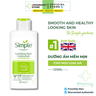 Kem Dưỡng Ẩm Simple Kind To Skin Hydrating Light Moisturiser 125ml