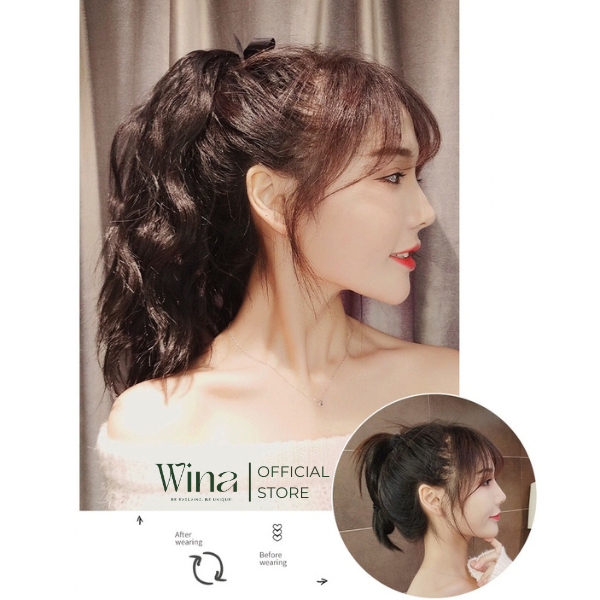 Tóc Cột WINA Xoăn Dợn Sóng Dây Ruy Băng Dài 40cm TCX-30