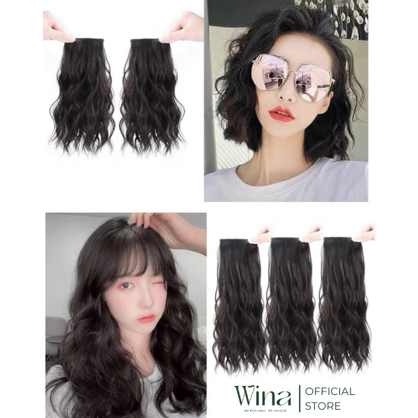 Combo 3 Phím Tóc Kẹp Sợi Tơ Xoăn Sóng 40cm TKN-94 | Tóc Giả Wina