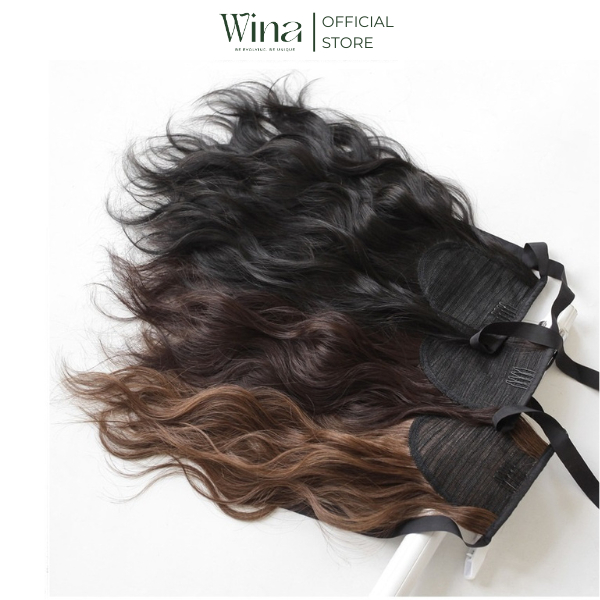 Tóc Cột WINA Xoăn Dợn Sóng Dây Ruy Băng Dài 40cm TCX-30