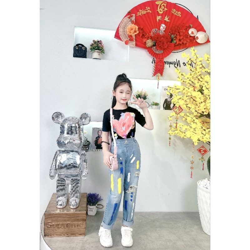 20-50kg set áo thun quần jean vảy màu siêu đẹp