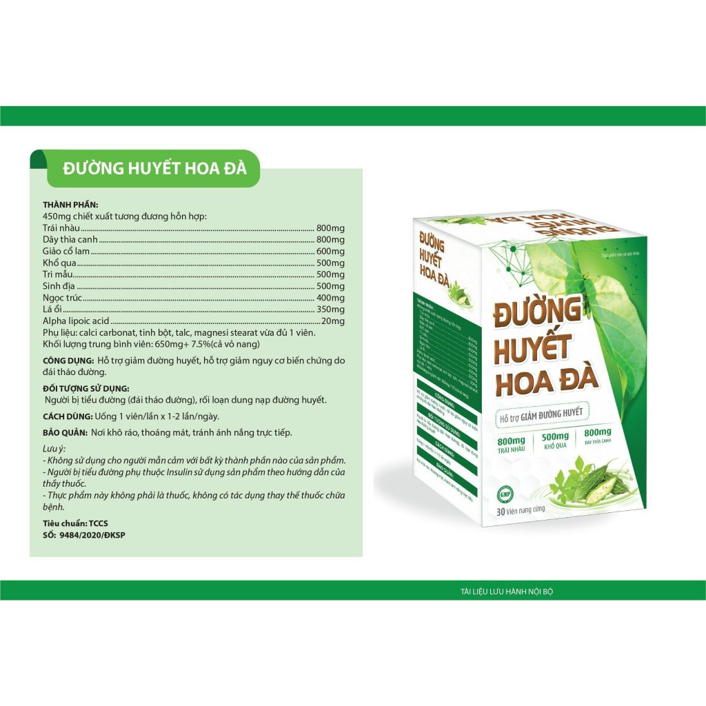 Combo 10h đường huyết hoa đà hỗ giảm đường huyết, ổn định huyết áp