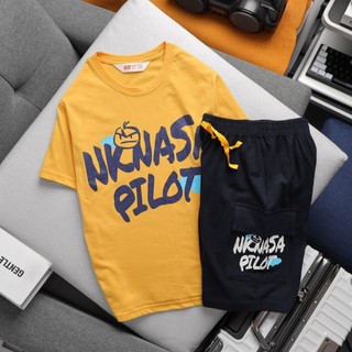 Bộ cộc tay bé trai Buby kid fashion CT155 chất liệu cotton mềm mịn, quần túi hộp size đại cho bé từ 23-57kg