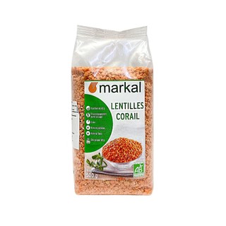 Quà tặng - đậu lăng đỏ cam san hô hữu cơ markal 500g