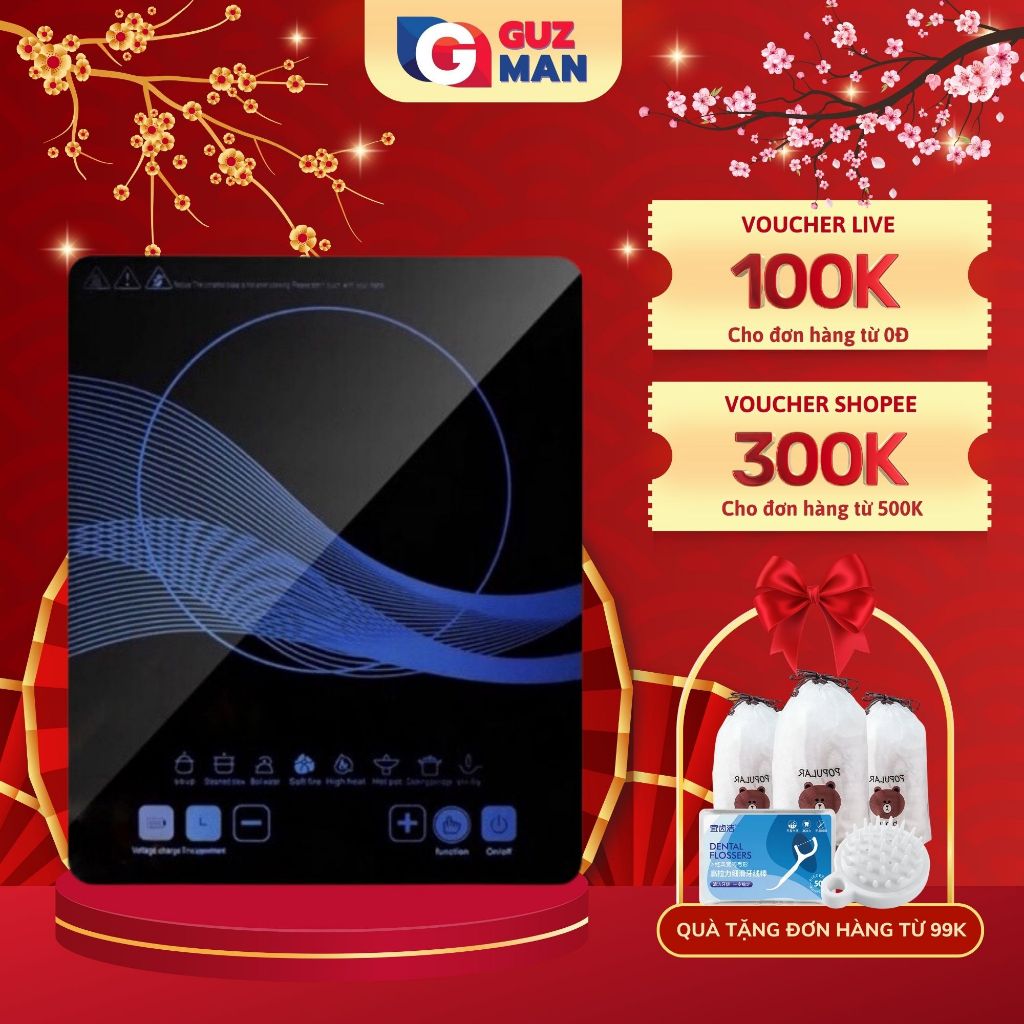 Bếp điện từ đơn METIS cảm ứng mặt kích cường lực siêu bền bếp điện từ ăn lẩu đun nấu trong gia đình TẶNG KÈM NỒI