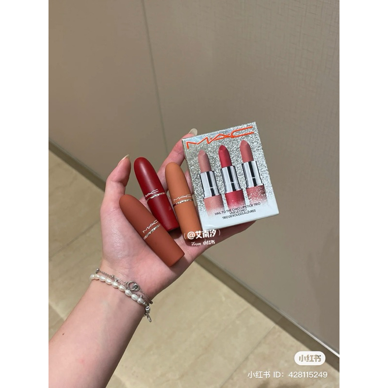 Set MAC Power Kiss Lipstick 3 Thỏi Fullbox