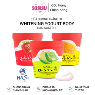 Kem Lotion dưỡng thể trắng da YOGURT & TRÁI CÂY chống nắng - Hasi Whitening Yogurt Lotion UV 30 (dâu, nha đam, dưa leo)