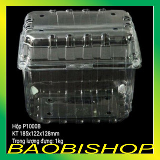 Bán sỉ 1 thùng hộp đựng trái cây có lỗ thông hơi loại nửa kg và 1kg _ bao bì shop