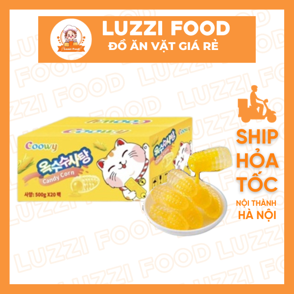 Kẹo ngô dẻo trong suốt Coowy Đài Loan nhân chảy, kẹo bắp ngộ nghĩnh - Luzzifood