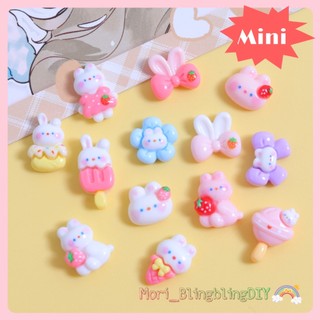 (CM127) Phụ Kiện Charm Mini Hình Thỏ Nơ Dễ Thương
