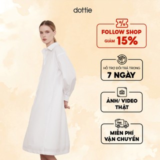 Dottie - đầm dài kiểu sơmi - trắng - d0523